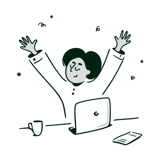 Illustration of a person being happy